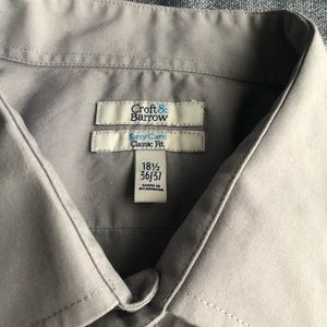 Men’s Light Grey, Croft & Barrow, Easy Care, Dress Shirt